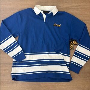 DREW Blue and White Striped Men's Shirt